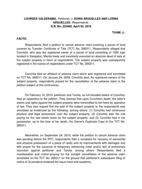 adverse claim annotation|G.R. No. 223660 .